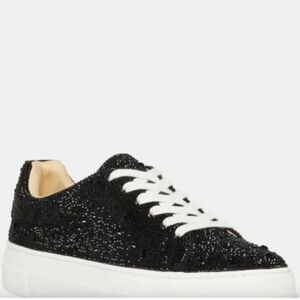 Betsy Johnson Sidny Sneakers Platform Rhinestone Tennis Shoes Women's Size 8.5